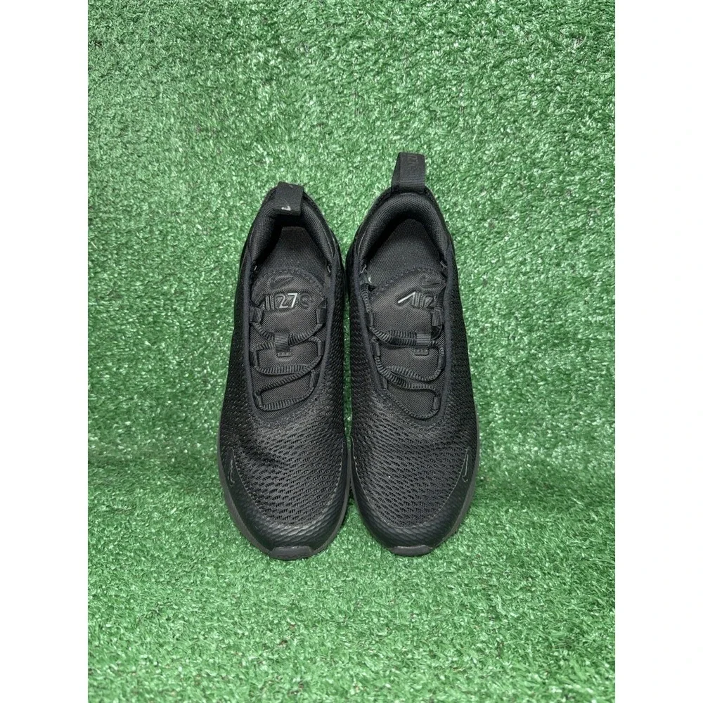 Nike Air Max 270 Kids Size 2.5Y Black Running Shoes Comfort Sneakers AO2372-006
